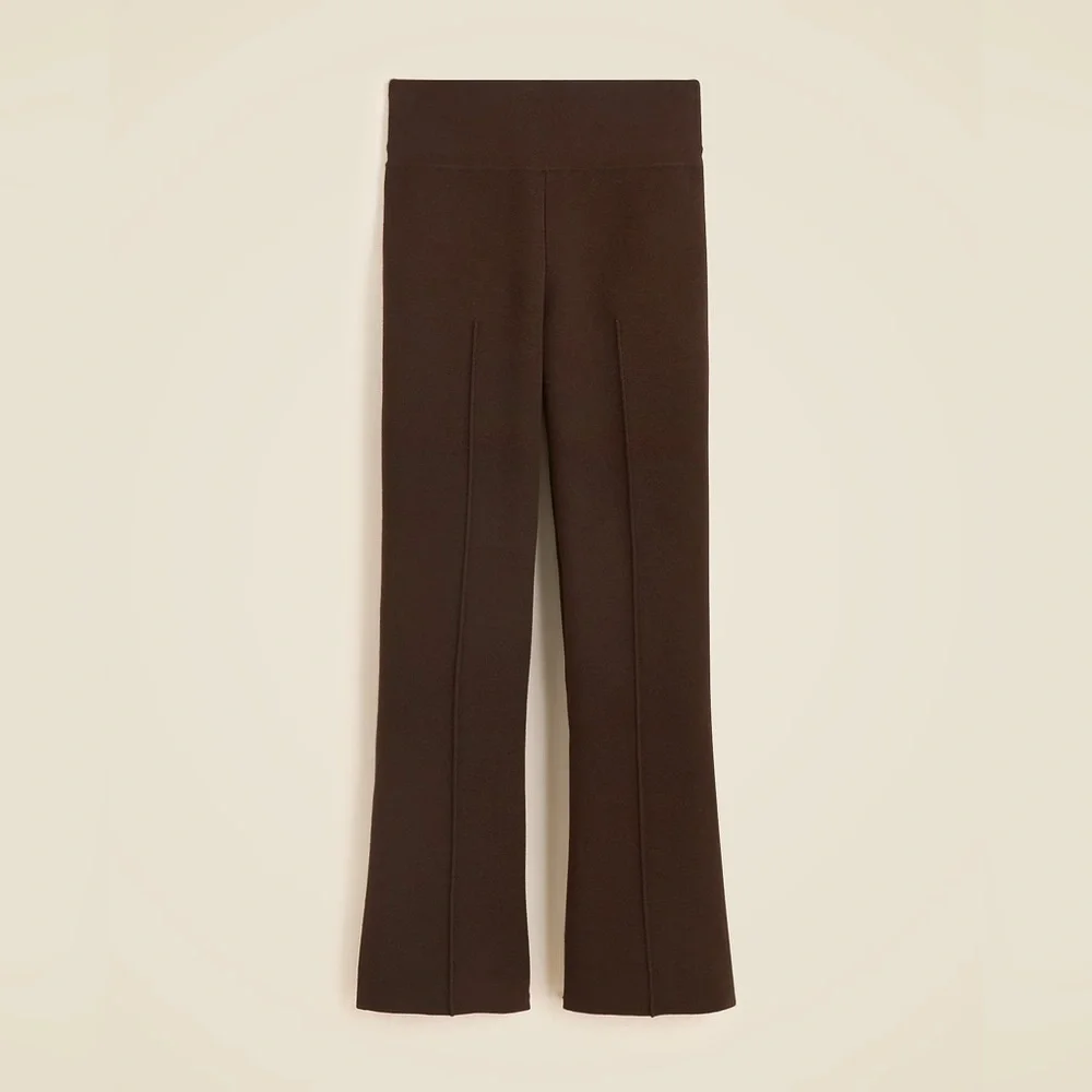 NWT J.Crew New Delaney Kickout Sweater Pant in Heather Chocolate - Picture 5 of 10